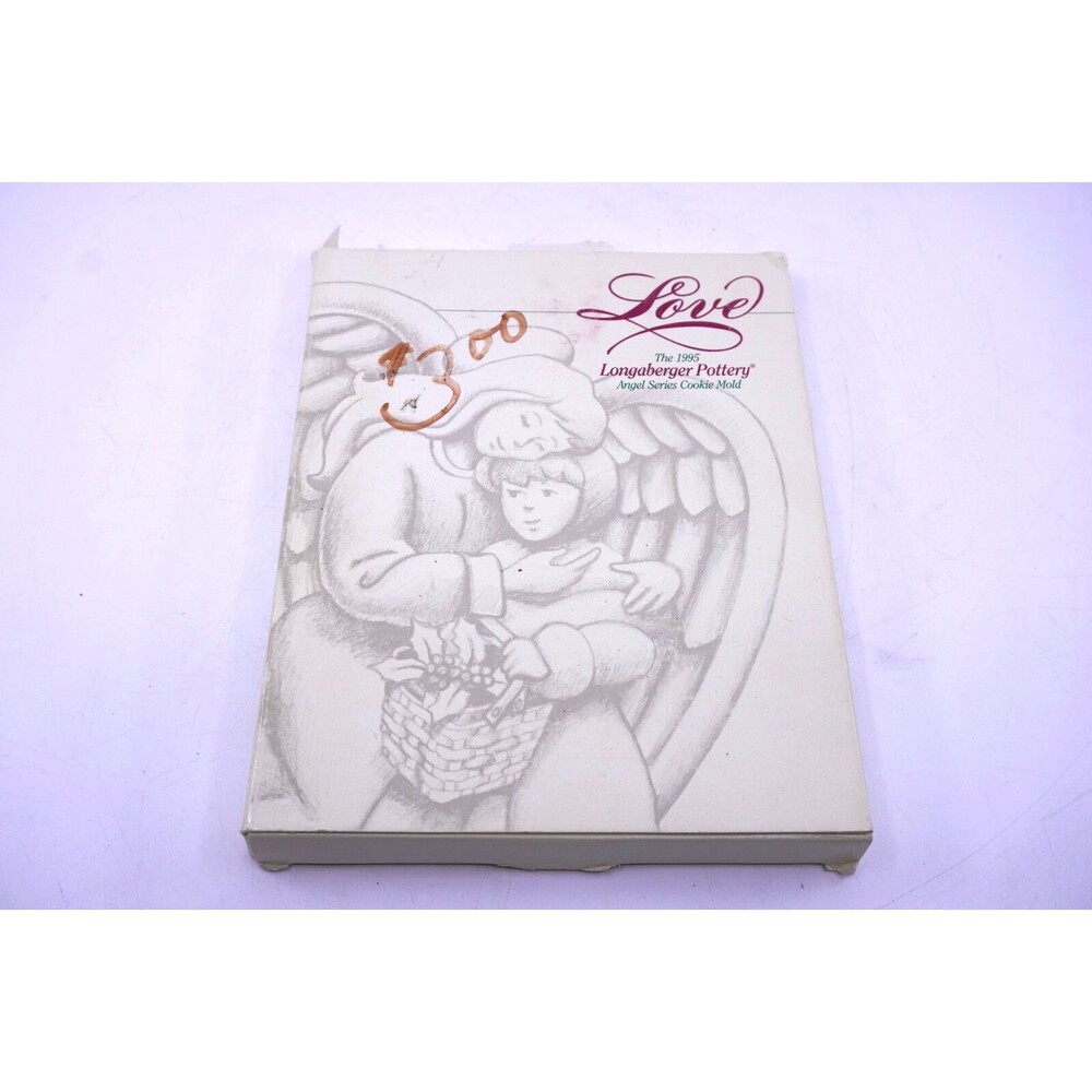 Longaberger Pottery Love Angel Cookie Mold Basket Christmas 1995 W/Box